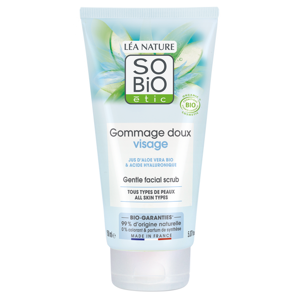 SO’BiO étic Peeling jemný pro časté použití Aloe vera hydratační BIO (150 ml)