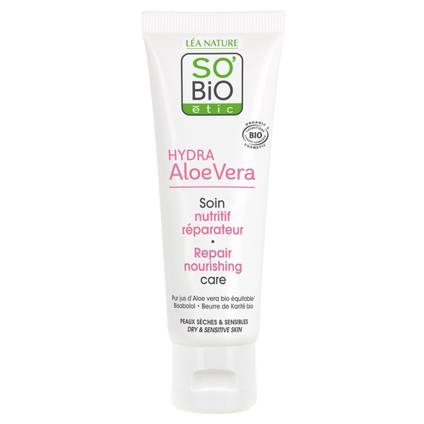 SO’BiO étic Péče výživná reparační s Aloe vera pro citlivou pleť BIO (50 ml)
