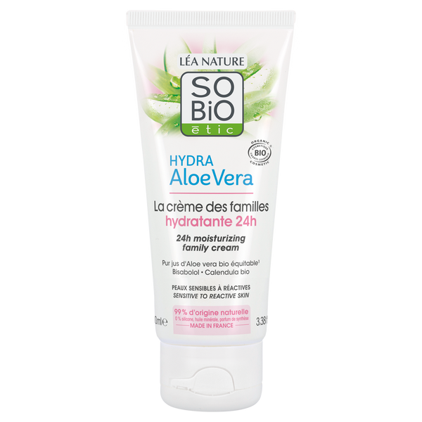 SO’BiO étic Krém hydratační hypoalergenní s Aloe vera pro celou rodinu BIO (100 ml)