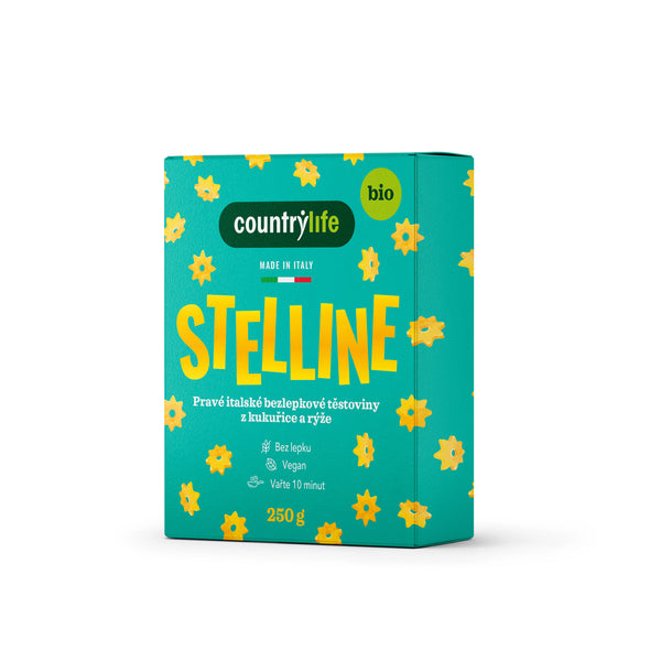 Country Life Těstoviny stelline kukuřično-rýžové BIO (250 g)