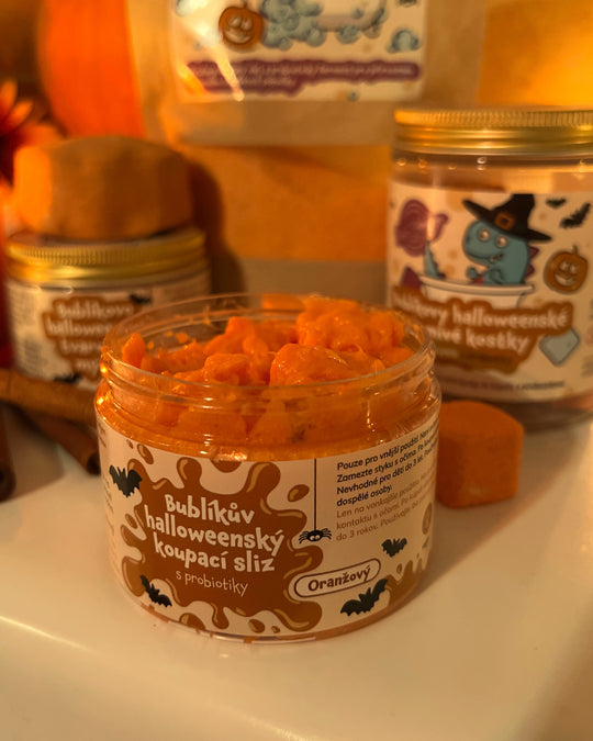 Pure Harmony Bublíkův halloweenský koupací sliz s probiotiky - oranžový (140 g)