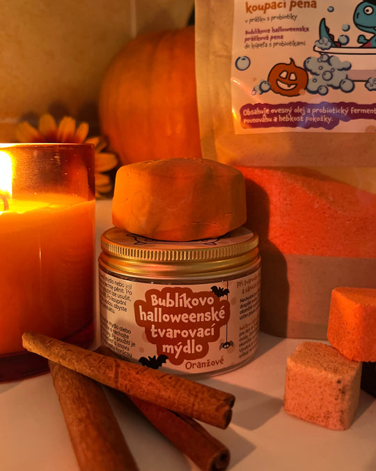 Pure Harmony Bublíkovo halloweenské tvarovací mýdlo - oranžové (100 g)