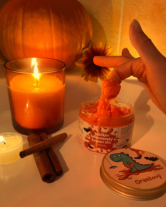 Pure Harmony Bublíkův halloweenský koupací sliz s probiotiky - oranžový (140 g)