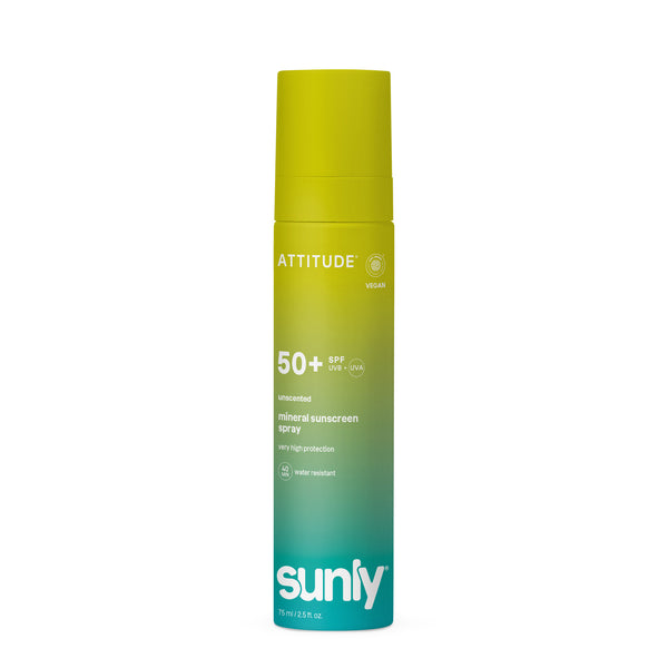 Attitude Opalovací mléko ve spreji SPF 50 - bez vůně (75 ml)