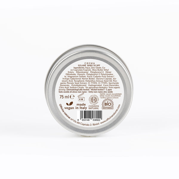 Officina Naturae Opalovací krém pro děti a citlivou pokožku SPF 50 v plechové dóze (75 ml)
