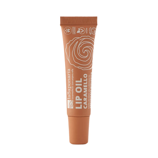 laSaponaria Vyživující olej na rty s karamelem BIO - Warm Nude (12 ml)