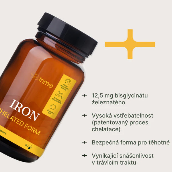 Trime Železo - bisglycinát železnatý (90 kapslí)