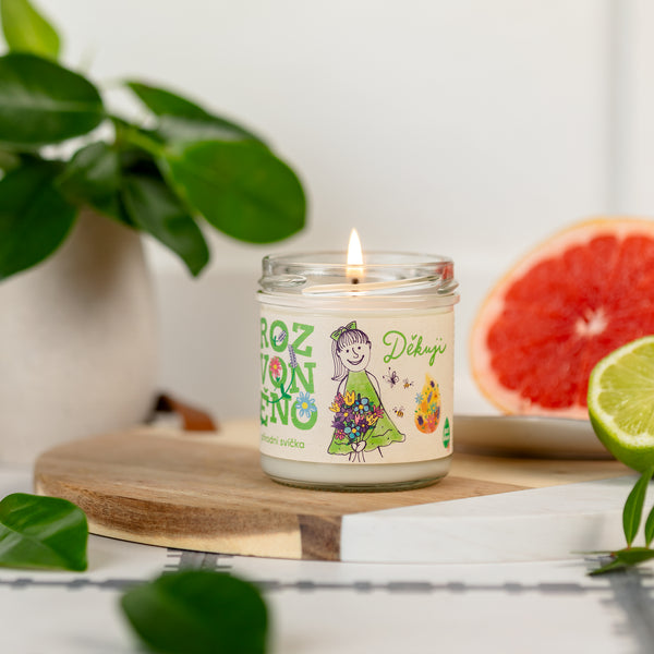 Rozvoněno Vonná svíčka - Děkuji (130 ml)