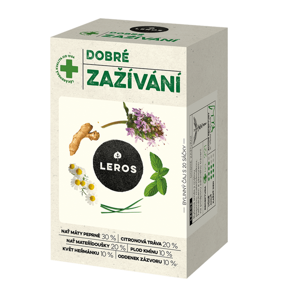 LEROS Bylinný čaj Dobré zažívání - nálev. sáčky (20 x 1,5 g)