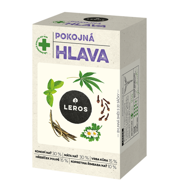 LEROS Bylinný čaj Pokojná hlava - nálev. sáčky (20 x 1,5 g)