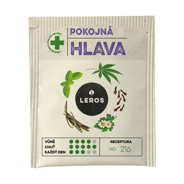 LEROS Bylinný čaj Pokojná hlava - nálev. sáčky (20 x 1,5 g)