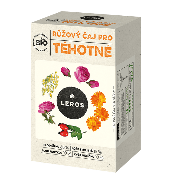 LEROS Růžový čaj pro těhotné BIO - nálev. sáčky (20 x 2 g)