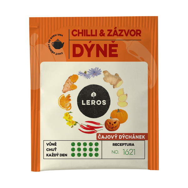 LEROS Čajový dýchánek Chilli, zázvor & dýně - nálev. sáčky (20 x 2 g)