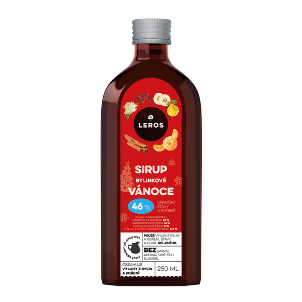 LEROS Sirup Bylinkové Vánoce (250 ml)
