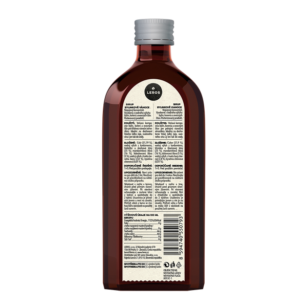 LEROS Sirup Bylinkové Vánoce (250 ml)