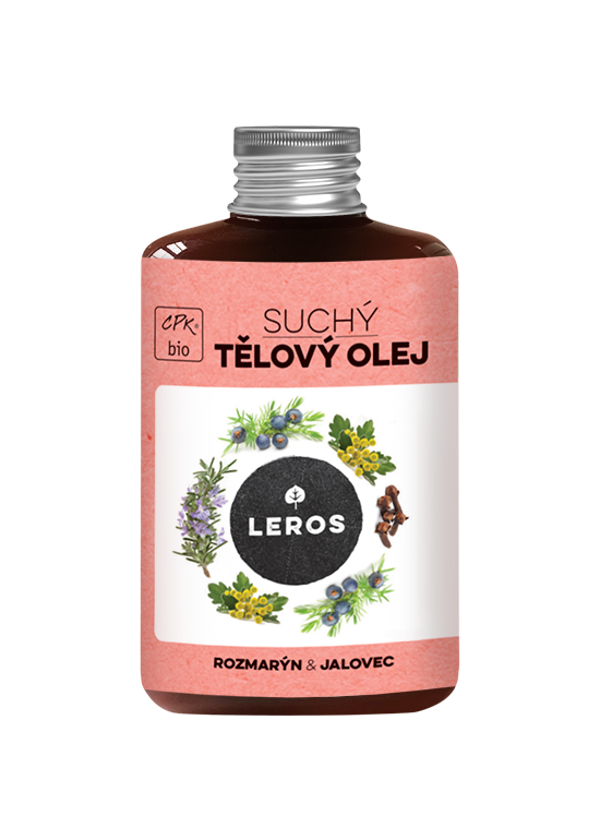 LEROS Suchý tělový olej BIO (100 ml) - Rozmarýn & jalovec