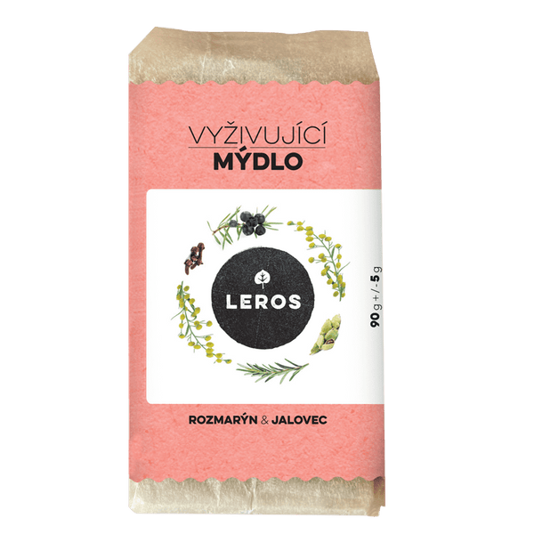 LEROS Vyživující mýdlo (90 g) - Rozmarýn & jalovec