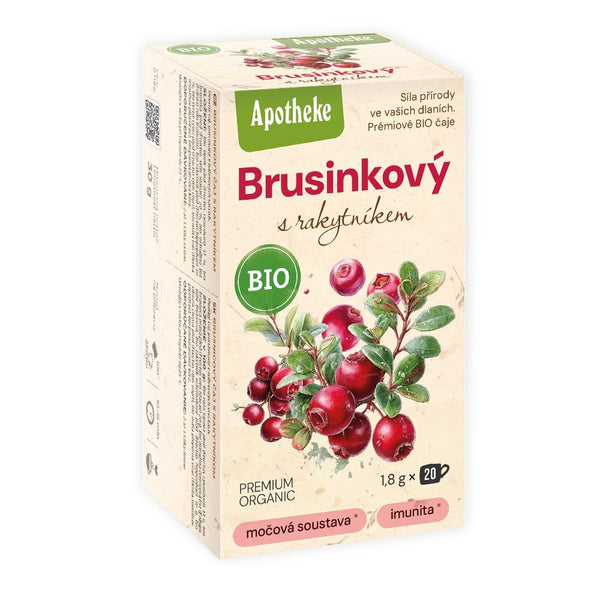Apotheke Ovocný čaj s bylinami brusinkový BIO - nálevové sáčky (20 x 1,8 g)