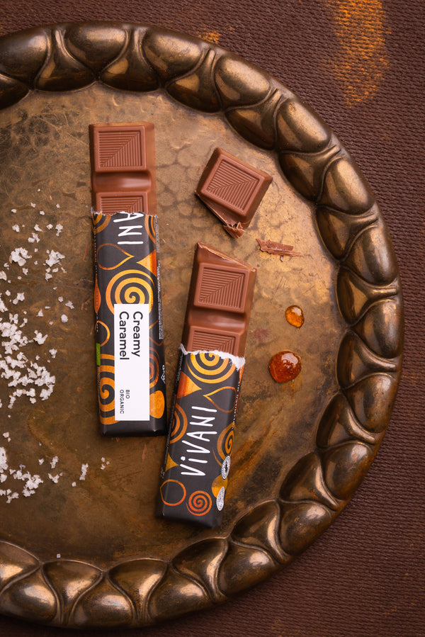 Vivani Tyčinka mléčná čokoláda karamel BIO (40 g)