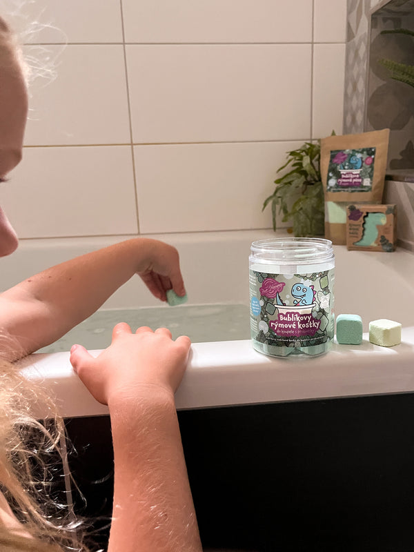 Pure Harmony Bublíkovy šumivé rýmové kostky do koupele s probiotiky (180 g)