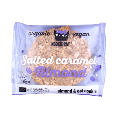 Kookie Cat Sušenka se slaným karamelem a mandlemi BIO (50 g)