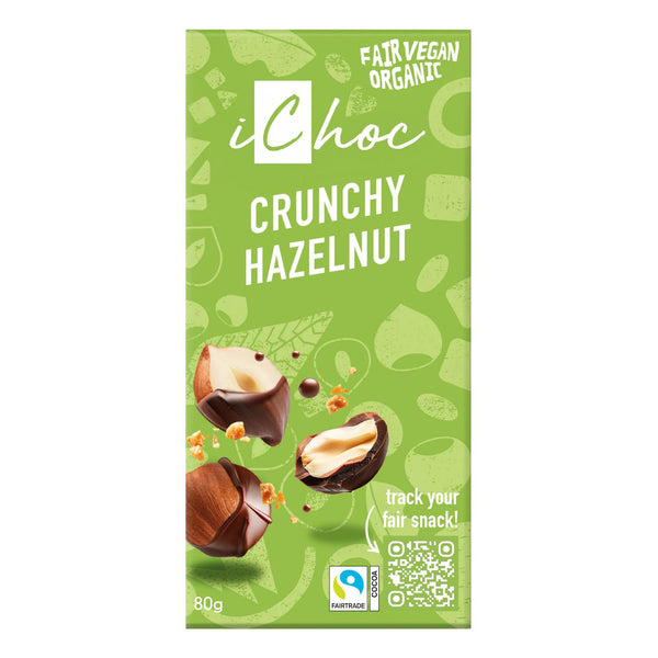 iChoc Tabulka křupavý oříšek vegan BIO (80 g)