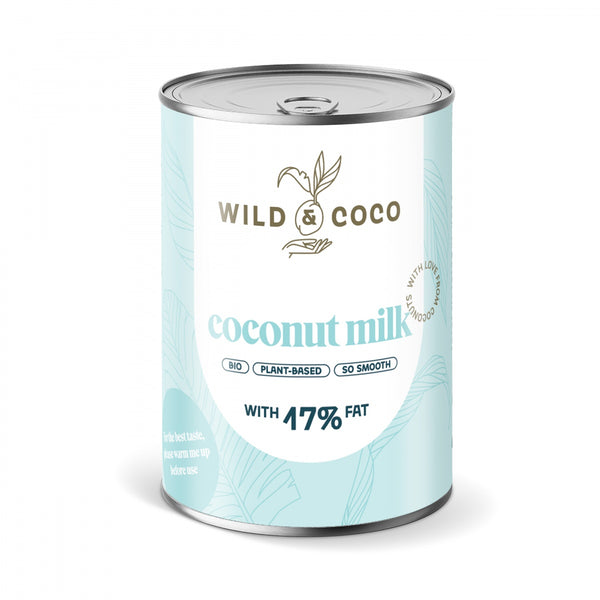 Wild & Coco Mléko kokosové 17 % BIO (400 ml)