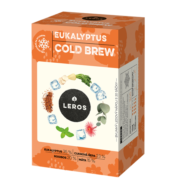 LEROS Bylinná směs Eukalyptus Cold Brew - nálev. sáčky (20 x 1,8 g)
