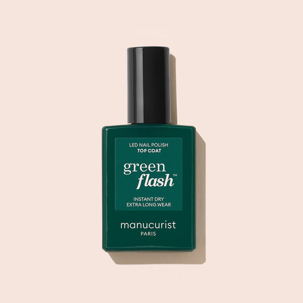 Manucurist Green Flash LED gel lak na nehty vrchní - Top Coat (15 ml)