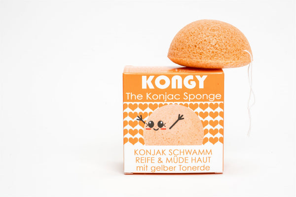 Kongy Konjaková houbička - žlutý jíl