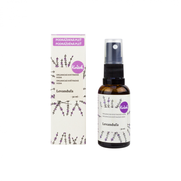 Kvitok Květová voda s rozprašovačem - levandule BIO (30 ml)