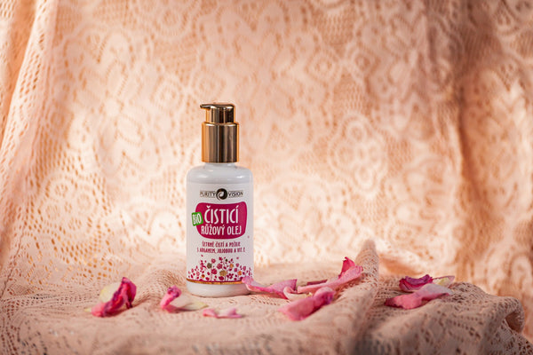 Purity Vision Růžový čisticí olej s arganem, jojobou a vit. E (100 ml)