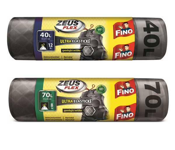 FINO Pytle na odpadky zatahovací Zeus FLEX 32 μm - 40 l (12 ks)