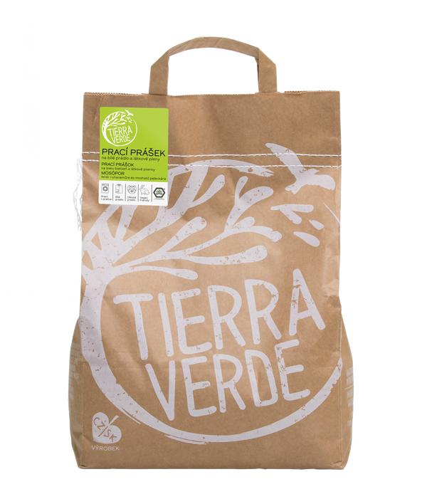 Tierra Verde Prací prášek na bílé prádlo a látkové pleny
