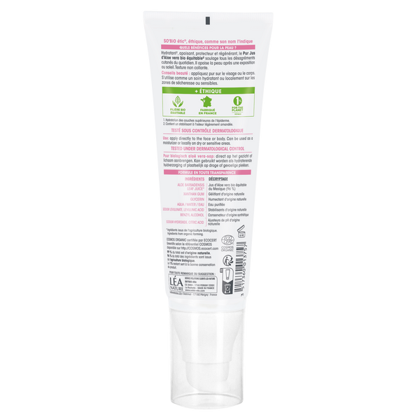 SO’BiO étic Aloe vera gel - hypoalergenní BIO (125 ml)