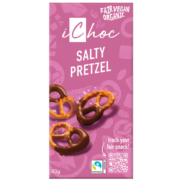 iChoc Tabulka slaný preclík vegan BIO (80 g)