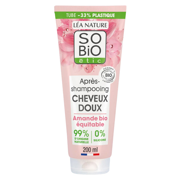 SO’BiO étic Kondicionér zjemňující s mandlovým mlékem a rýžovými proteiny BIO (200 ml)