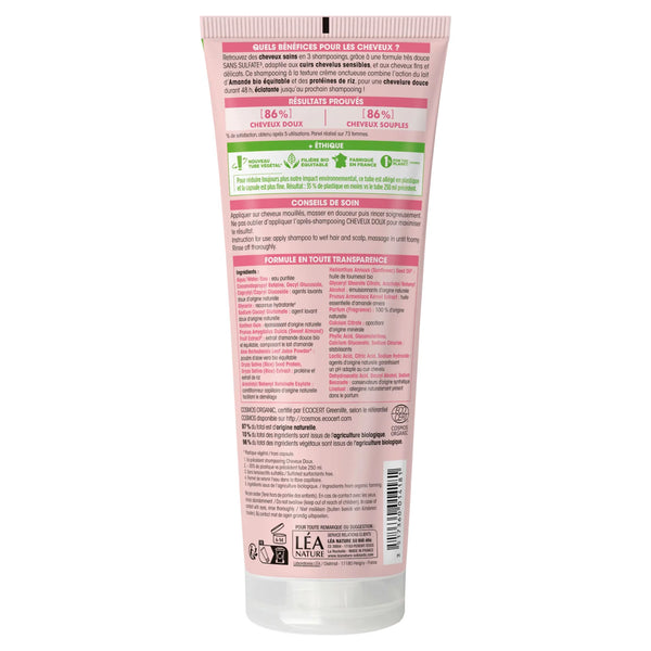 SO’BiO étic Šampon zjemňující s mandlovým mlékem a rýžovými proteiny BIO (250 ml)