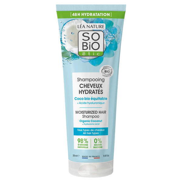 SO’BiO étic Šampon hydratační s kokosem a kyselinou hyaluronovou BIO (250 ml)
