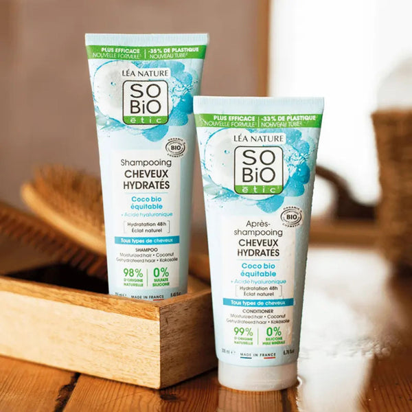 SO’BiO étic Šampon hydratační s kokosem a kyselinou hyaluronovou BIO (250 ml)