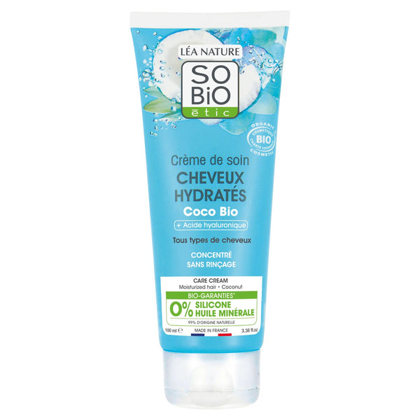 SO’BiO étic Kondicionér bezoplachový hydratační s kokosem a kyselinou hyaluronovou BIO (100 ml)
