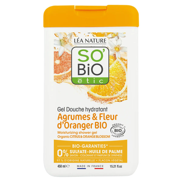 SO’BiO étic Gel sprchový s citrusy a pomerančovými květy BIO (450 ml)
