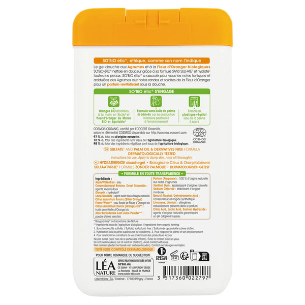 SO’BiO étic Gel sprchový s citrusy a pomerančovými květy BIO (450 ml)