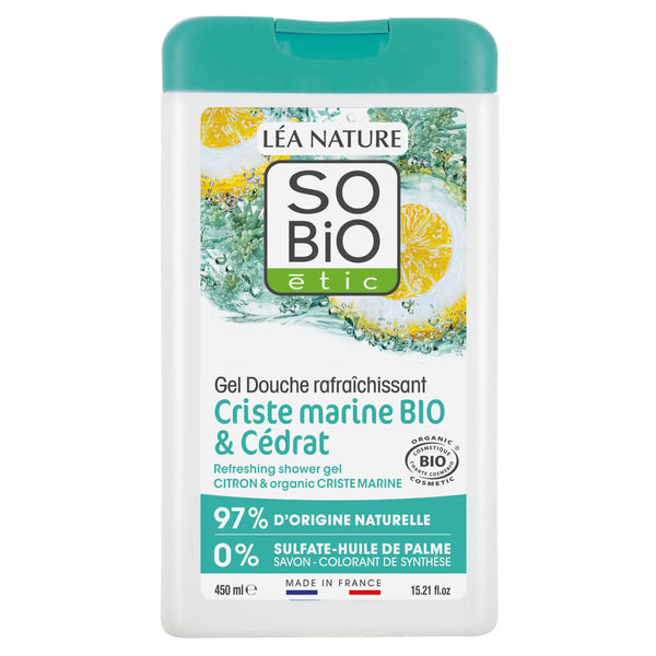 SO’BiO étic Gel sprchový s mořským fenyklem a citronem BIO (450 ml)