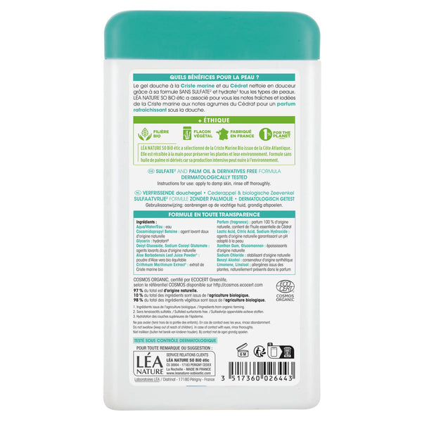 SO’BiO étic Gel sprchový s mořským fenyklem a citronem BIO (450 ml)