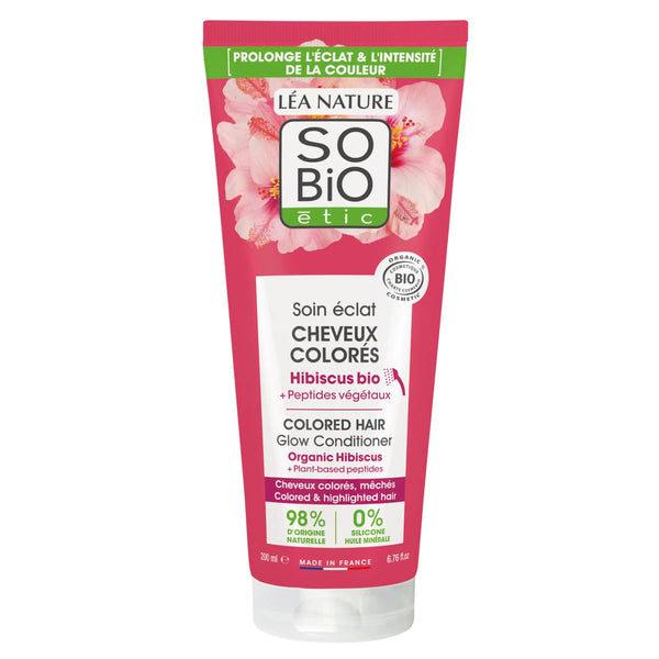 SO’BiO étic Kondicionér pro barvené vlasy s ibiškem a rostlinnými peptidy BIO (200 ml)