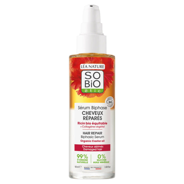 SO’BiO étic Sérum vlasové dvoufázové pro regeneraci vlasů s rostlinným kolagenem BIO (100 ml)