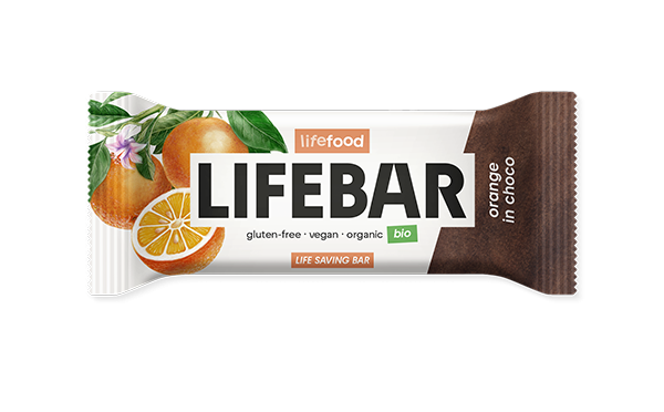 Lifefood Zvýhodněná sada 13 + 2 tyčinky zdarma - Lifebar InChoco pomerančová RAW BIO (15 x 40 g)