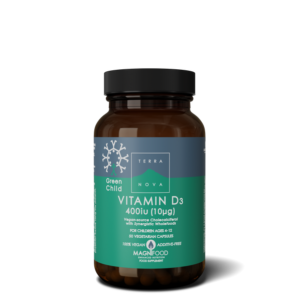 Terranova Health Green Child Vitamin D3 400 iu (50 kapslí)