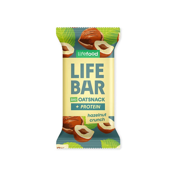 Lifefood Zvýhodněná sada 13 + 2 tyčinky zdarma - Lifebar Oat Snack Protein Hazelnut Crunch BIO (15 x 40 g)
